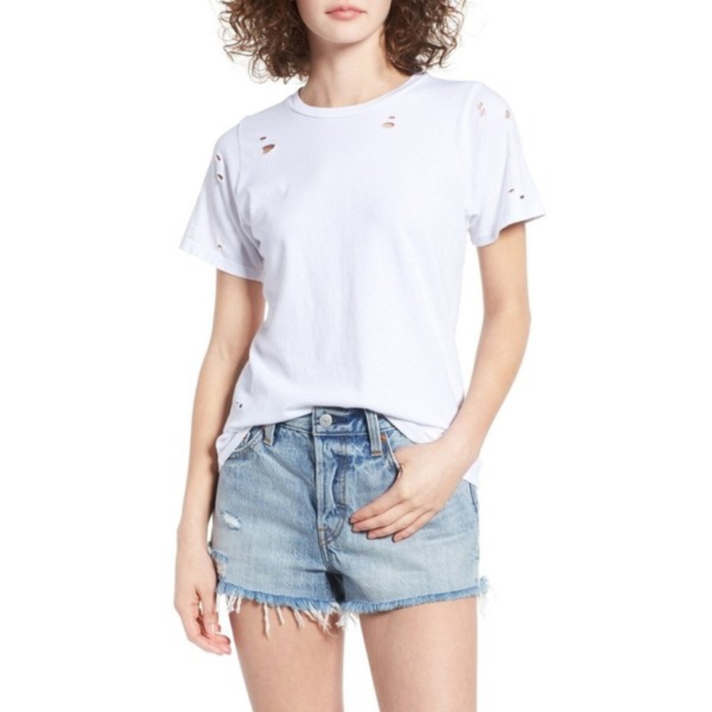 BP distressed white t-shirt